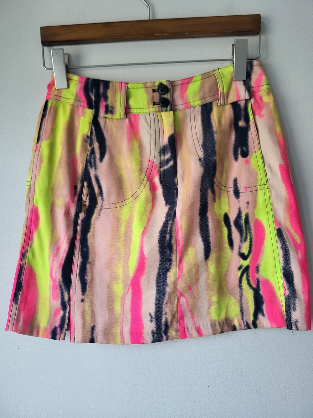 jamie sadock Neon Tie-Dye Mini Playful Dopamine Bright Colorful Sporty Skirt